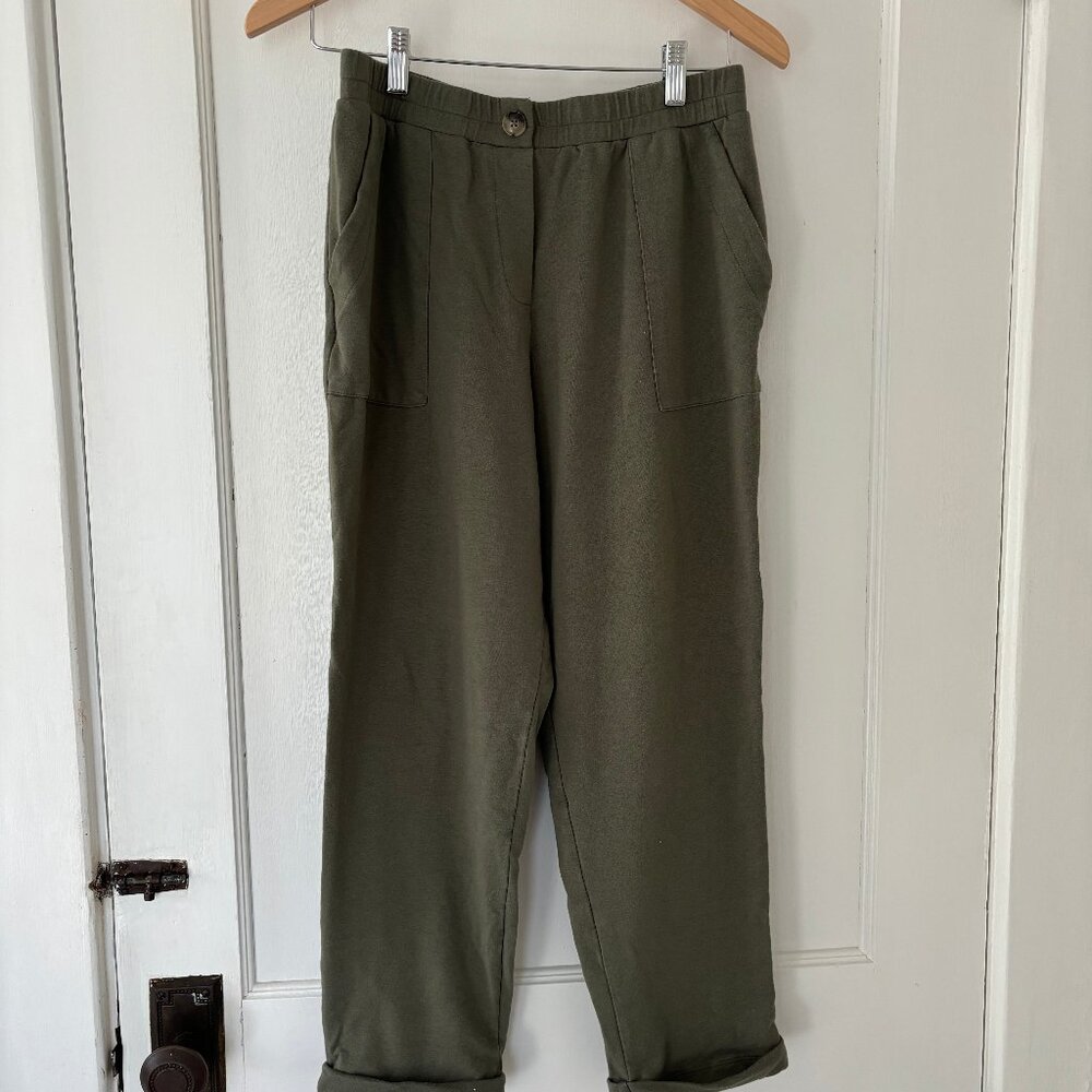 Organic Cotton Cuffed Knit Pants